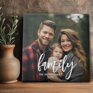 Full Photo - Custom Script Family Text Tile