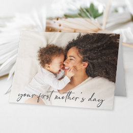 Full Photo First Mother's Day Card