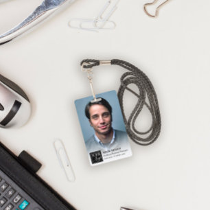 Full Photo & Small Logo Employee ID Badge