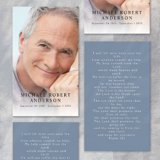 Full Photo Sympathy Memorial Prayer Card