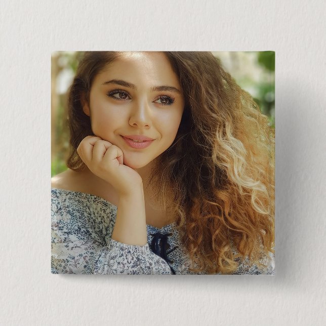 Full Photo Upload 2 Inch Square Button (Front)