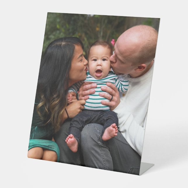 Full Photo Upload Personalized Pedestal Sign (Front)