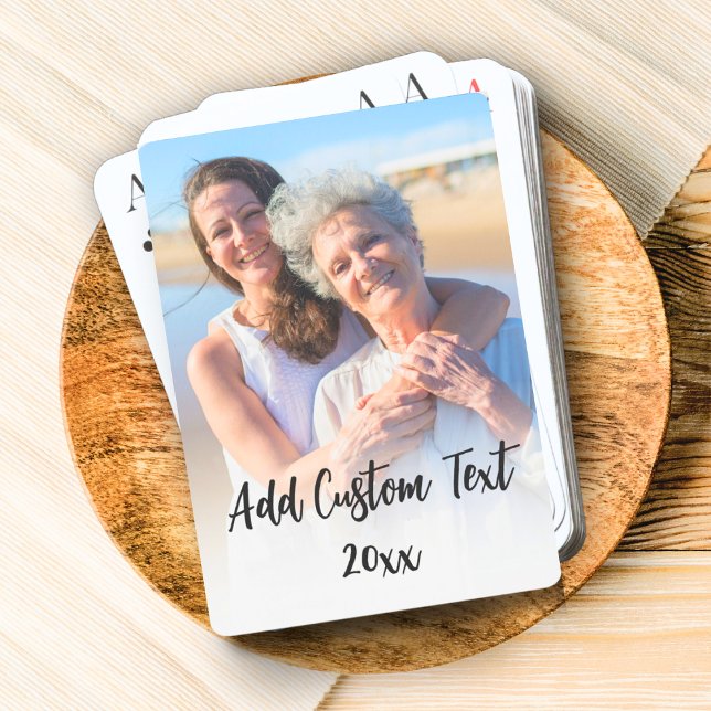 Full Photo Vertical Custom Elegant Personalized Playing Cards (Creator Uploaded)