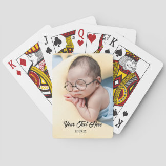Full Photo - Vertical Custom Text Playing Cards