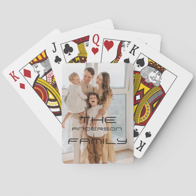 Full Photo - Vertical Custom Text Playing Cards (Back)