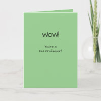 Full Professor Congratulations Fun Academic Card