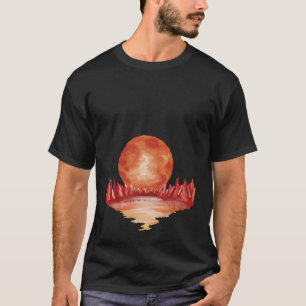 Full Red Moon Men Women Camping campers T-Shirt