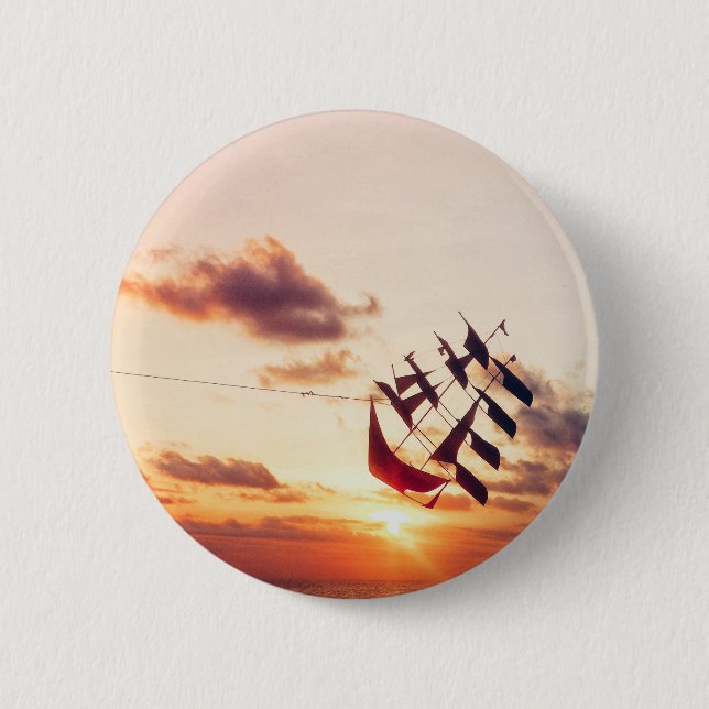 "Full Sail" 2 Inch Round Button (Front)