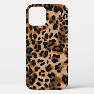 Full seamless jaguar cheetah animal skin pattern. iPhone 12 case