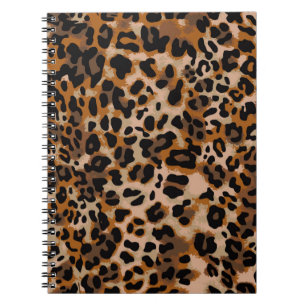Full seamless jaguar cheetah animal skin pattern. notebook