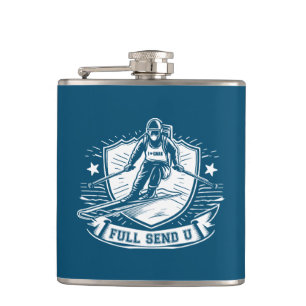 Full Send University Skiing Hip Flask
