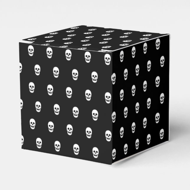 Full Skull Pattern Favor Box (Front Side)