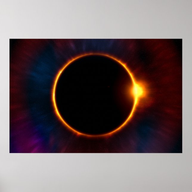Full Solar Eclipse w. Corona Visible! Poster (Front)