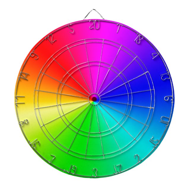 Full Spectrum Rainbow Dartboard (Front)