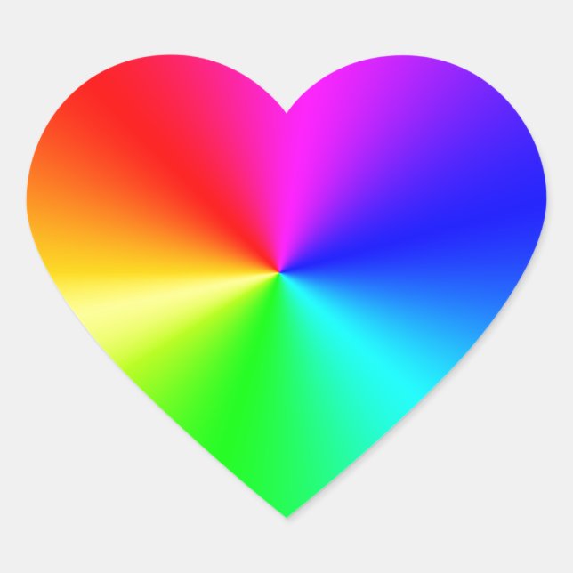 Full Spectrum Rainbow Heart Sticker (Front)