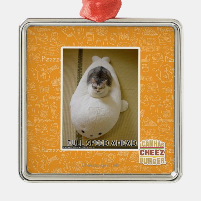 Full Speed Ahead Metal Ornament (Front)