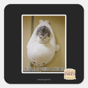 Full Speed Ahead Square Sticker