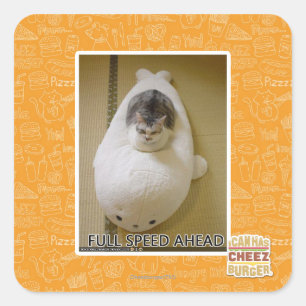 Full Speed Ahead Square Sticker