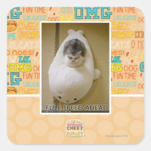 Full Speed Ahead Square Sticker