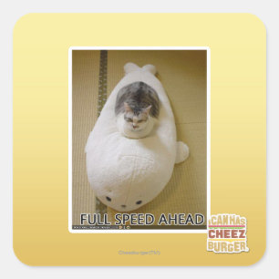 Full Speed Ahead Square Sticker