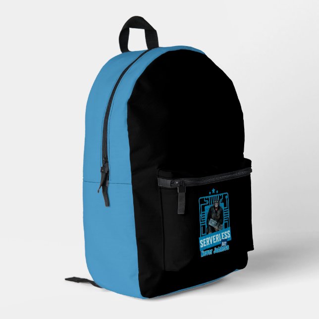 Full-Stack Developer Software Engineer Monkey Fun Printed Backpack (Back Corner Left)