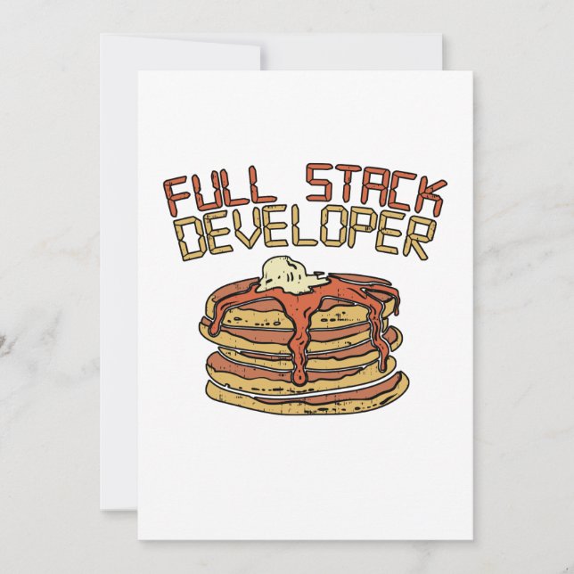 Full Stack Developer Software Programmer Pun Gift Holiday Card (Front)