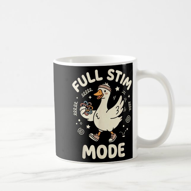 Full Stim Mode Funny Goose Au Awareness Adhd Coffee Mug (Right)