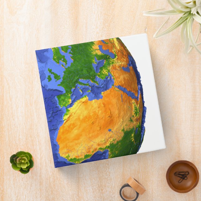 Full The Earth Showing Topographic Data. Binder (In Situ)