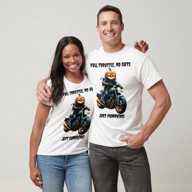 Full Throttle - Halloween Motorbike T-Shirt (Unisex)