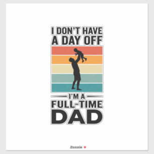 Full-Time Dad Vintage Graphic T-Shirt Design_1
