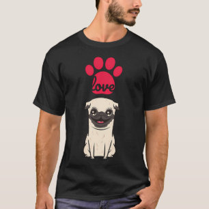 Full time pug mom retro sunset T-Shirt