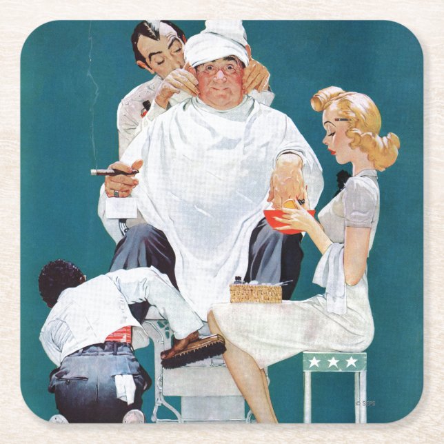 Full Treatment Square Paper Coaster (Front)