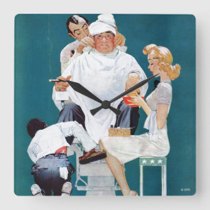 Full Treatment Square Wall Clock