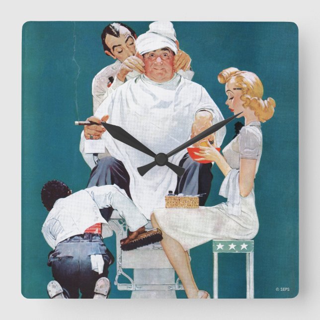 Full Treatment Square Wall Clock (Front)