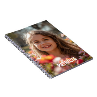 Full Vertical Photo Script Custom Name  Notebook