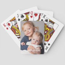 Full Vertical Photo Script Custom Text Poker Cards