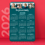 Full View Calendar with 4 photos Magnet<br><div class="desc">A very useful item for school or home office. This shows a full year view of all dates. A calendar printed on a magnet combines practicality with convenience, transforming a workspace essential into a time-management tool. This innovative design features a full-year or monthly calendar layout integrated into the magnet's surface,...</div>
