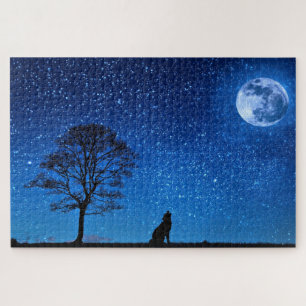 Full Wolf Moon Jigsaw Puzzle