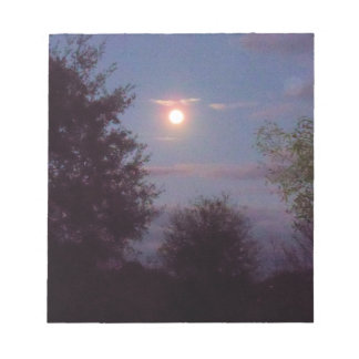 full Wolf Moon rising Notepad