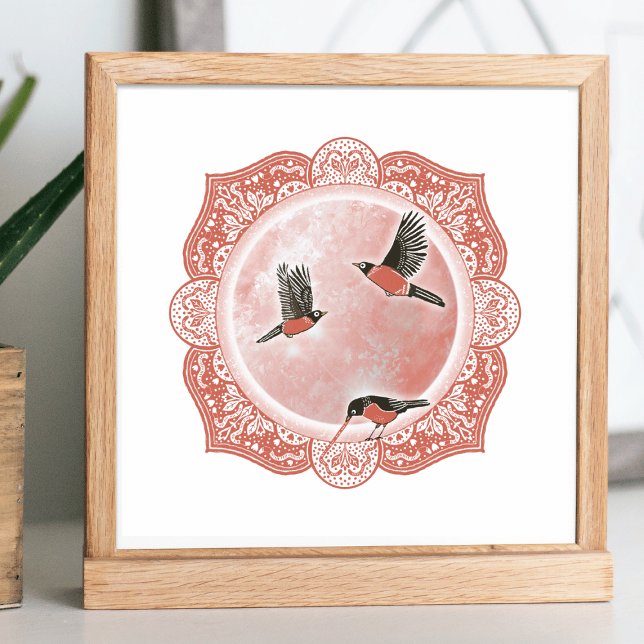 Full Worm Moon | March Moon Illustration Poster (Creator Uploaded)