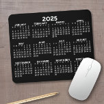 Full Year View Calendar - horizontal Mouse Pad<br><div class="desc">Black and White - A minimal, basic 12 month 2024 calendar with a solid colour background. A standard look for your home office or school locker. The fonts are simple to read, and the colours can be changed. -------- If you open the customize area, it will take to you to...</div>