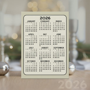 Full Year View Calendar - MCM Pattern on Back Program
