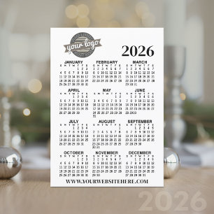 Full Year View Calendar with Company Logo Invitation