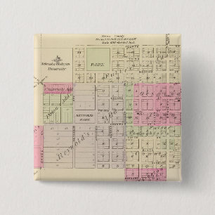 Fullerton and Genoa, Nebraska 2 Inch Square Button