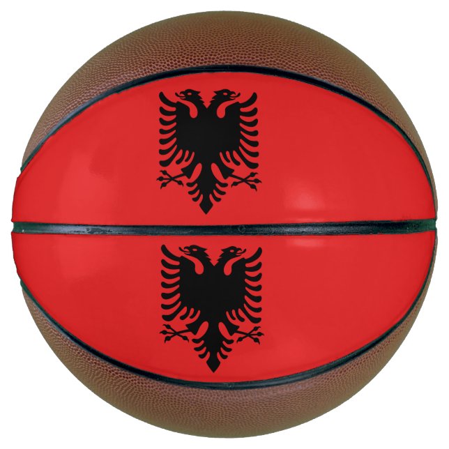 Fullsize Basketball with Flag of Albania (Front)