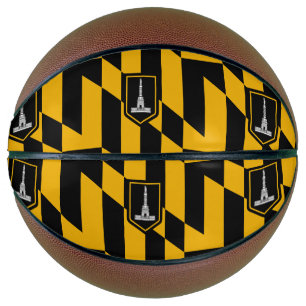 Fullsize Basketball with Flag of Baltimore, USA