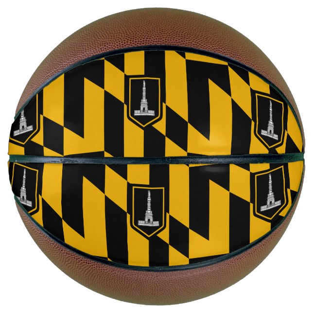 Fullsize Basketball with Flag of Baltimore, USA (Front)