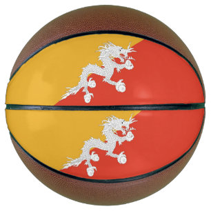 Fullsize Basketball with Flag of Bhutan