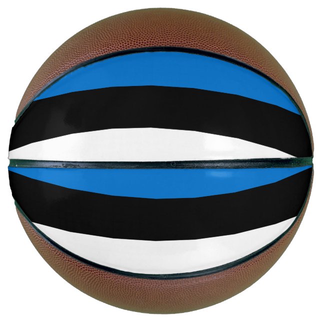 Fullsize Basketball with Flag of Estonia (Front)