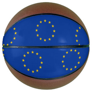 Fullsize Basketball with Flag of European Union